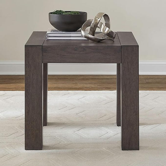 Liberty Furniture Cascade Falls Living Room Square End Table - Satin Espresso