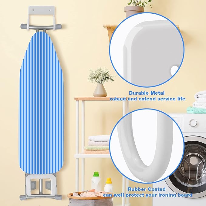 Ironing Board Wall Mount Ironing Board Hanger Wall Mount for Laundry Rooms,White