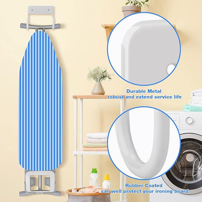Ironing Board Wall Mount Ironing Board Hanger Wall Mount for Laundry Rooms,White