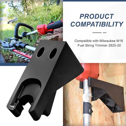 Wall Mount for Milwaukee M18 Fuel String Trimmer 2825-20 - Heavy-Duty Black Wall Mounting Bracket, String Trimmer Holder Storage Hook Fits Handle Diameter 1" - Save Space