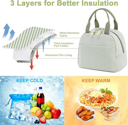 Bluboon Lunch Box for Women Cute Lunch Bag Reusable Insulated Lunch Bags Large Capacity Lunchbox Cooler for Work Picnic or Travel gifts for women