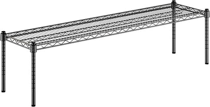 14" x 54" x 14" Black Epoxy Wire Storage Shelf, Dunnage Rack, Commercial 1 Tier Small Shelf
