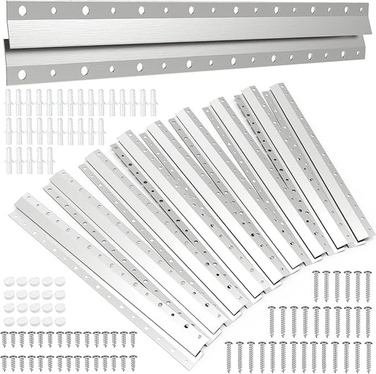French Cleat Picture Hanger 16 inch,Wall Mounting Brackets Cleat Picture Hanger Kit ,Z Bar Clips for Hanger Supports,Z Bracket Picture Hangers Kit for Pictures,Mirrors,and Art (10Pairs)