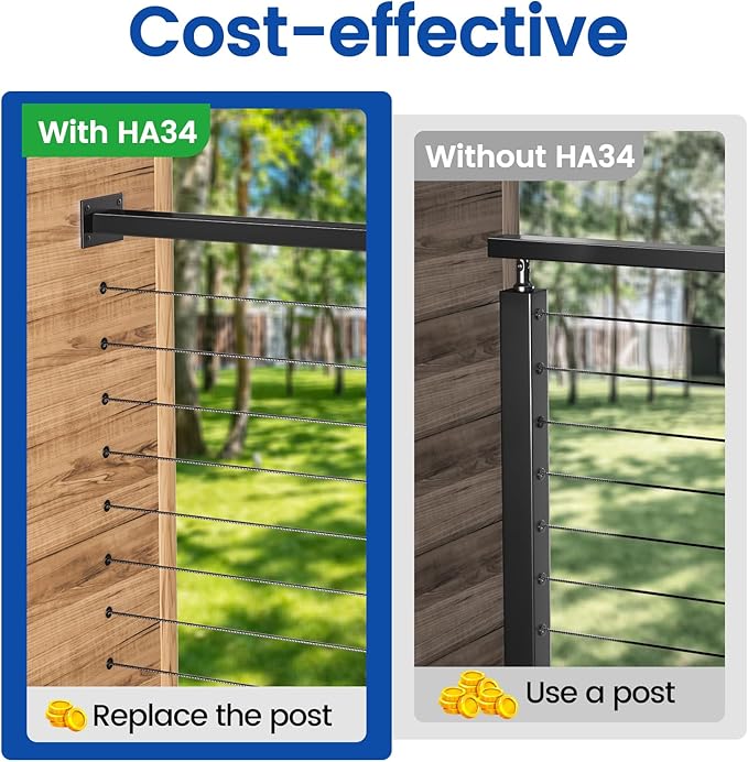 Muzata HT10 HL10 HT14 HL11 HL12 Flat Handrail Accessories - 2Pack End Brackets Universal Black Stainless Steel Handrail Support Wall Mount Base, HA34 BP4