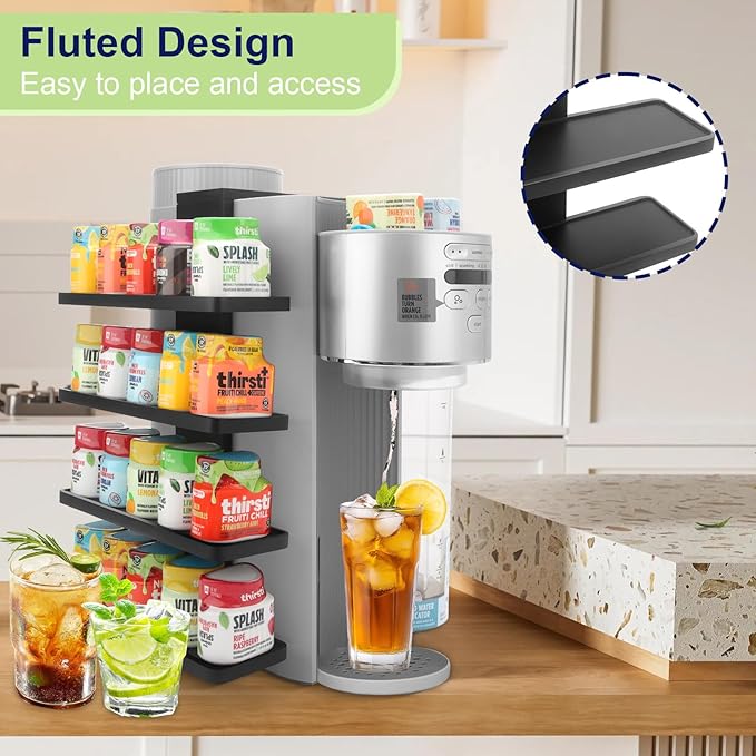 Flavor Pods Holder for Ninja Thirsti - 5-tier Holds 20 Flavore Water Drops Storage Rack for Ninja Thirsties WC1001/WC1002 Drink System Soda Machine, Soda Maker Syrup Holder Accessories(Shelf Only)