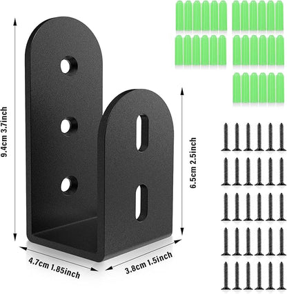 U Shaped Bracket, Heavy Duty Door Security Brackets for 2 x 4 Lumber,Open Bar Holder Steel U Bracket Door Security bar fit for Indoor,Outdoor Door Security (10 Pack)