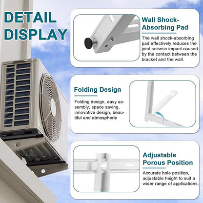 Cenipar Mini Split Wall Mounting Bracket for 18000BTU-24000BTU, Ductless Mini Split Air Conditioner Support Bracket for Ac, Mini Splt, HVAC, Heat Pump Up to 480 LbS