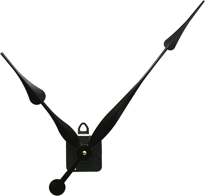 TIKROUND Youngtown 12888 High Torque Long Shaft Clock Movement Mechanism with 12 Inch Long Spade Hands Total Shaft Length 1-3/32 inches