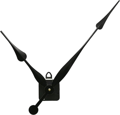 TIKROUND Youngtown 12888 High Torque Long Shaft Clock Movement Mechanism with 12 Inch Long Spade Hands Total Shaft Length 1-3/32 inches