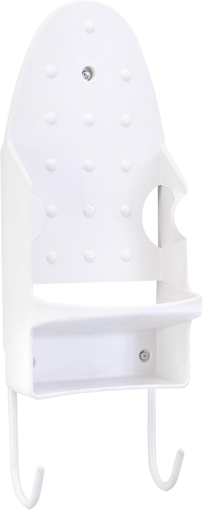 Wall Mount Iron and Ironing Board Organizer Laundry Room Storage Fits Smaller Irons Easy Assembly White