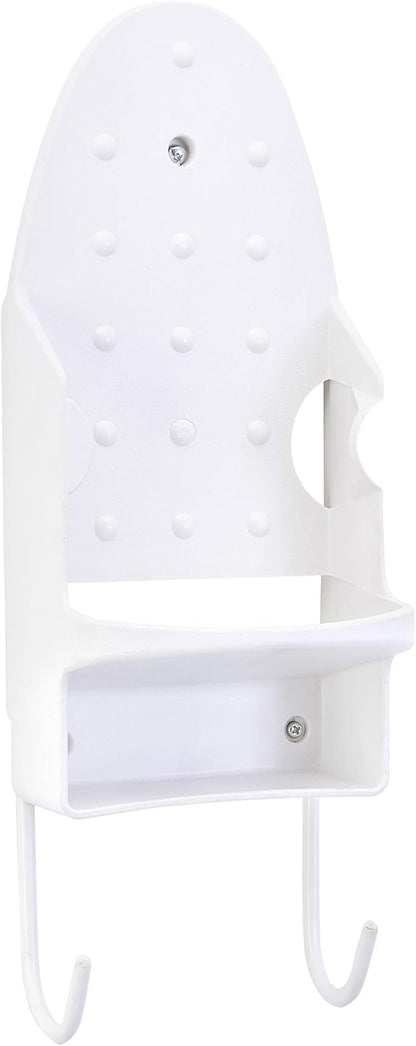 Wall Mount Iron and Ironing Board Organizer Laundry Room Storage Fits Smaller Irons Easy Assembly White