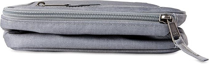 PackIt Freezable Classic Lunch Box, Gray Fog, Built with EcoFreeze® Technology, Collapsible, Reusable, Zip Closure With Front Pocket and Buckle Handle, For Work Lunches and Fresh Lunch On the Go