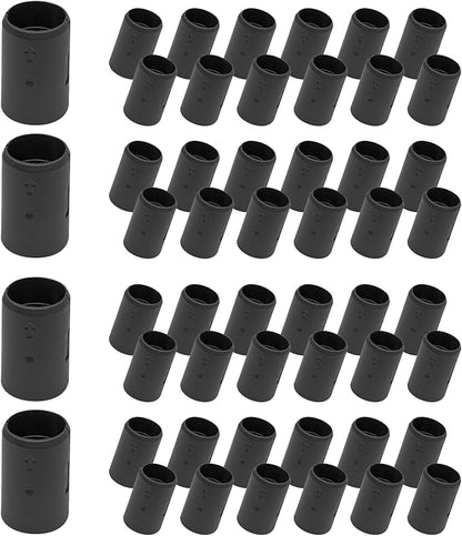 Luomorgo 52 Pcs 3/4 Inch Wire Shelf Clips, Plastic Shelf Lock Clips for 3/4" Post Shelving, Heavy Duty Wire Shelving Clips Replacements for Shelves, Racks (Black)