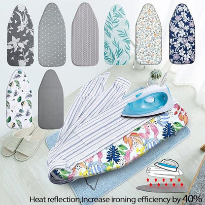 Small Ironing Board Cover Scorch Resistant, Table top Ironing Cover with Padding Heat Reflective Heavy Duty Pad (Colored Leaves, 12.5"x32")