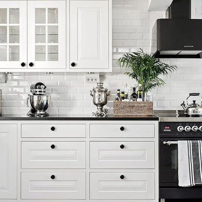 Romeda 18 Piece Drawer Hardware - Black 30mm Cabinet Knobs & Pulls for Dressers & Kitchens with Screw