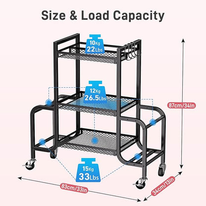 Weight Rack for Home Gym Storage, Sports Equipment Organizer, Workout Exercise Equipment Storage, Dumbbell Kettlebell Rack Organization for Home Gym, Garage Sports Equipment Organizer