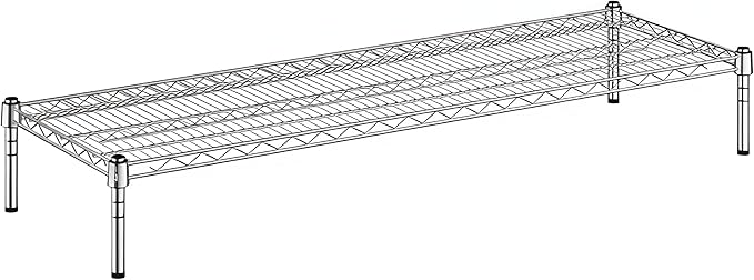 18" x 54" x 8" Chrome Wire Storage Shelf, Dunnage Rack, Commercial 1 Tier Small Shelf