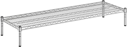 18" x 54" x 8" Chrome Wire Storage Shelf, Dunnage Rack, Commercial 1 Tier Small Shelf
