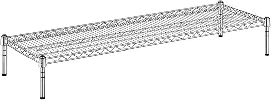 18" x 54" x 8" Chrome Wire Storage Shelf, Dunnage Rack, Commercial 1 Tier Small Shelf