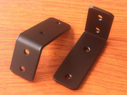 2 Pack - L 4" x H 2" x W1.5, 5mm Thick Black L Shelf Bracket, Iron Shelf Brackets, Metal Shelf Brackets, Floating Shelf, Shelf Supports with Screws
