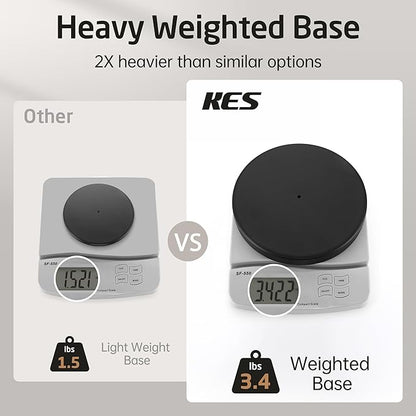 KES Toilet Paper Holder Stand with Weighted Base, 26" H (Taller Version) Free Standing Toilet Paper Roll Holder for Bathroom, Rustproof, BPH283S66-BK