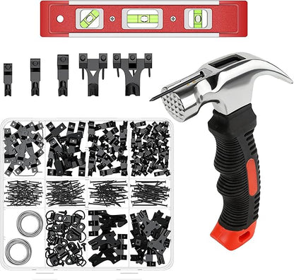 Uniclife 329 Pcs Heavy Duty Picture Hanging Kit, 10 lb, 20 lb, 30 lb, 40 lb, 75 lb Picture Hanging Hooks with Nails, D Ring Picture Hangers Sawtooth Picture Hangers Picture Hanging Wires & Screw Hooks