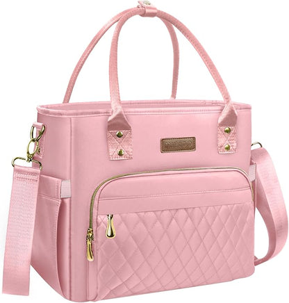 Lunch Bag Lunch Box Women - Leakproof Insulated Lunch Cooler Bag for Women - Large Lunch Tote Bags Adults, Pink