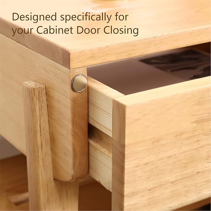 Mousike Magnetic Door Catch Ultra Thin Cabinet Magnets Stainless Steel Drawer Magnet Catch for Sliding Door Closure Kitchen Cabinet Cupboard Closet Closer (30Pack)