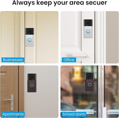 No-Drill Adhesive Video Doorbell Mount Compatible with Ring Battery Doorbell (2024 Release), Door Mounting Holder Bracket Accessories for Apartments Office Houses (1 Pack)