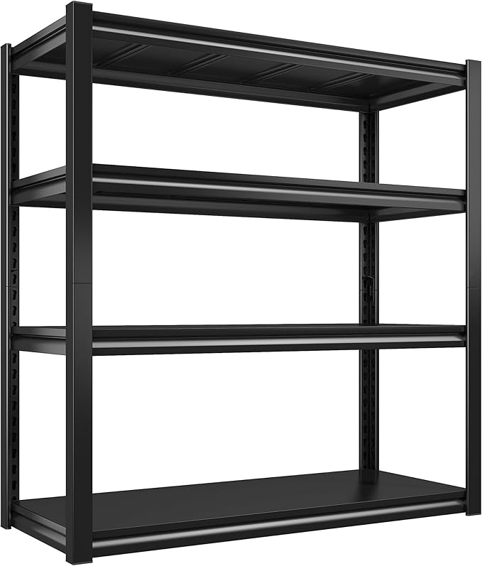 Raybee 40" W Storage Shelves 4 Tier Garage Shelving Heavy Duty Shelving 2000 LBS Adjustable Metal Shelving for Garage,Basement, Warehouse, 40" W x19 D x57 H
