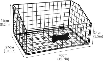 Large Dog Toy Basket Metal,Dog Toy Box,Dog Toy Bin for Living Room Area,Dog Toy Storage Basket,Dog Baskets for Toys,Puppy Toy Holder,Dogs Toy Container Organizer,Medium Pet Toy Food Storage