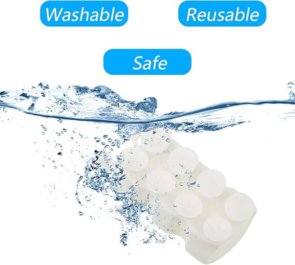 Riakrum 4 Pieces Silicone Shower Head Holder Universal Relocatable Silicone Shower Bracket Non Drilling Movable Fixed Seat Handheld Accessories