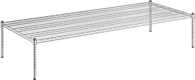 30" x 72" x 14" Chrome Wire Storage Shelf, Dunnage Rack, Commercial 1 Tier Small Shelf