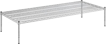 30" x 72" x 14" Chrome Wire Storage Shelf, Dunnage Rack, Commercial 1 Tier Small Shelf