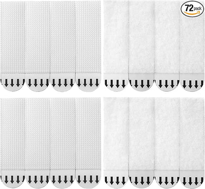 Medium Picture Hanging Strips Heavy Duty,36-Pairs(72 Strips) Sticky Picture Hangers for Walls Hanging Without Nail,Damage Free No Nails Refill Adhesive Poster Frame Mounting
