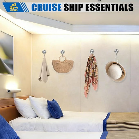 LOVIMAG Cruise Ship Essentials - 80Lbs Swivel Magnetic Hooks, Heavy Duty, School Locker Accessories, Magnetic Hooks for Cruise Cabins, Refrigerator, Hanging, Classroom, Grill, Door - 21 Pack