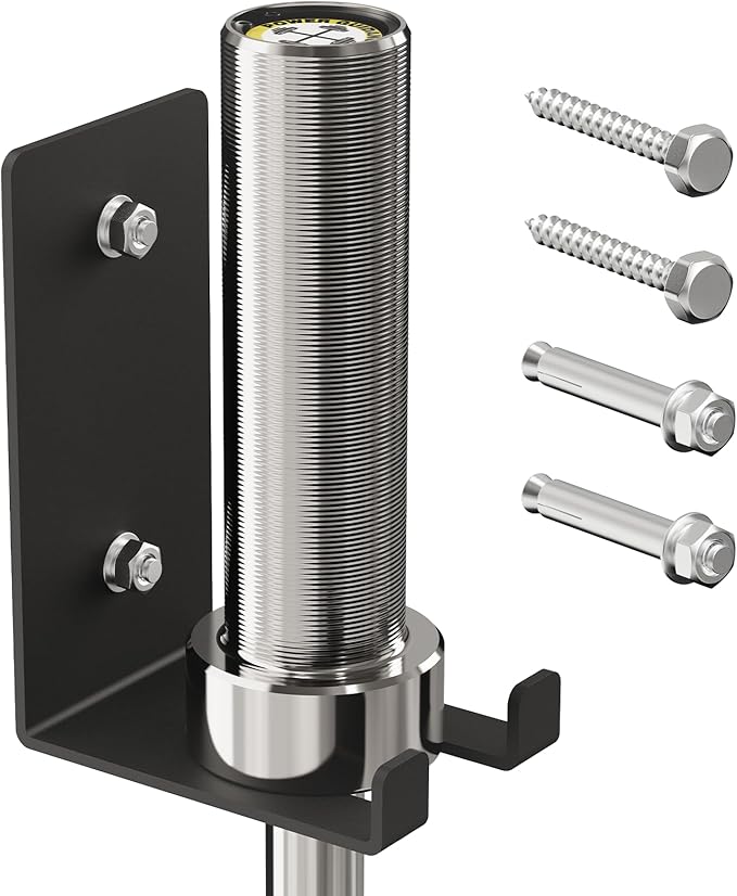 POWER GUIDANCE Olympic Barbell Hanger,Garage Gym Bar Wall Rack,Vertical Barbell Mount Rack,Space Saving Commercial or Home Gym Accessory