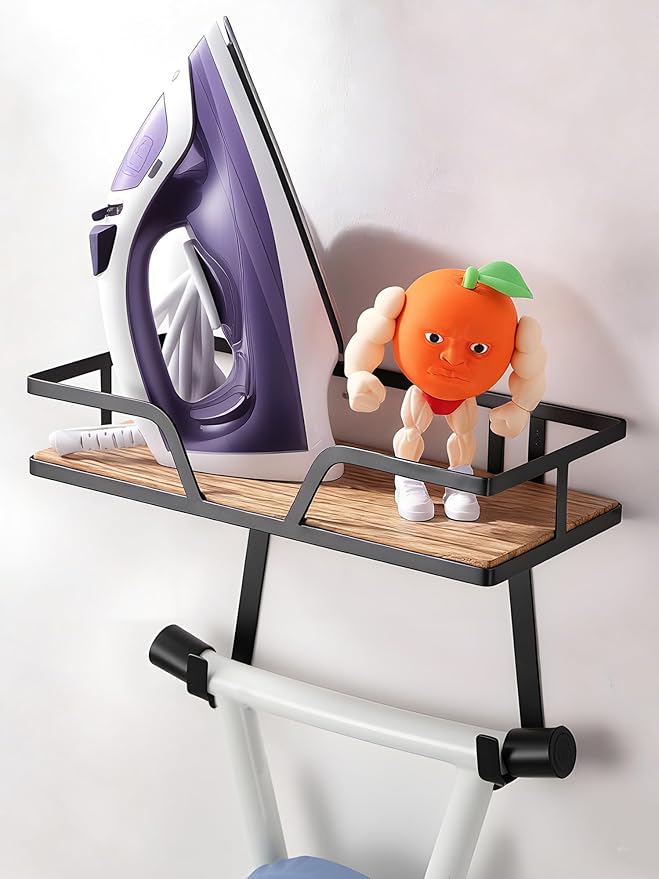 Ironing Board Holder - Iron Holder Ironing Board Hanger Wall Mounted, Laundry Room Organization