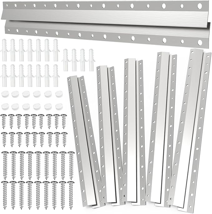 12"-6 Pairs French Cleat Hanger,Z-Hanger Picture Hanging Kit,Wall Mounting Brackets Cleat Picture Hanger Kit Z Bar Clips for Hanger Supports 60 lbs,Z Bar Hanger for Pictures,Mirrors,and Art