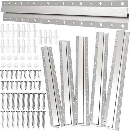 16"-6 Pairs French Cleat Hanger,Z-Hanger Picture Hanging Kit,Wall Mounting Brackets Cleat Picture Hanger Kit Z Bar Clips for Hanger Supports 60 lbs,Z Bar Hanger for Pictures,Mirrors,and Art