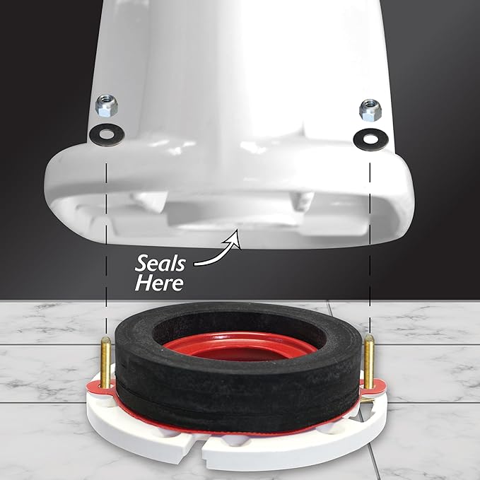 Korky 6000CP Toilet Wax Free Seal Kit with Hardware - 4 Pack