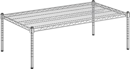 24" x 42" x 14" Chrome Wire Storage Shelf, Dunnage Rack, Commercial 1 Tier Small Shelf