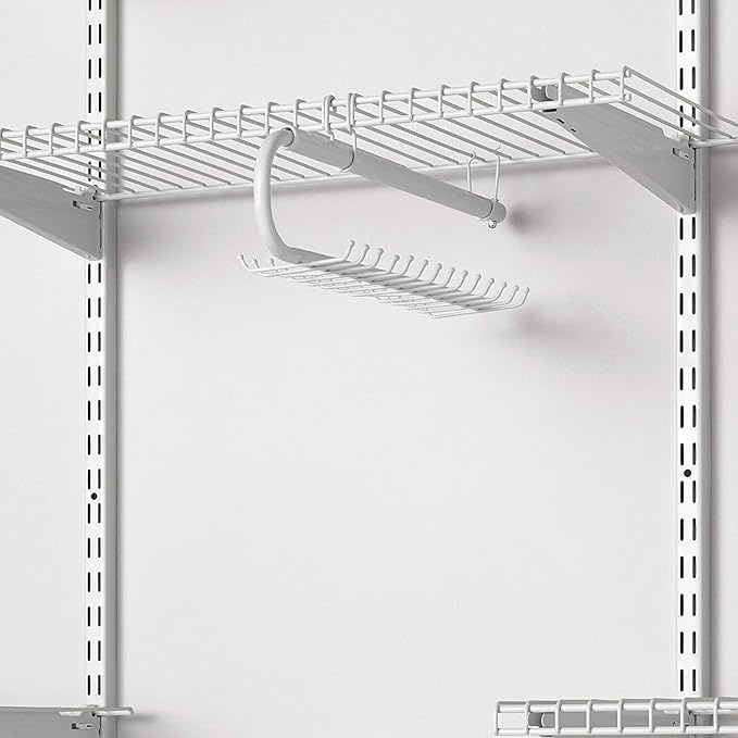 Rubbermaid Configurations Tie & Belt Organizer, White, Accessory Organization System and Storage, for Home/Closet/Bathroom