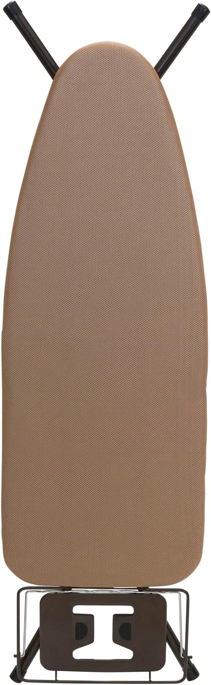 Household Essentials Mega Wide Top Ironing Board, 4-Legs, Steel Top Ironing Board with Fixed Iron Rest, FiberTech Cover and Fiber Pad, Scorch and Stain Resistant, Antique Bronze Frame