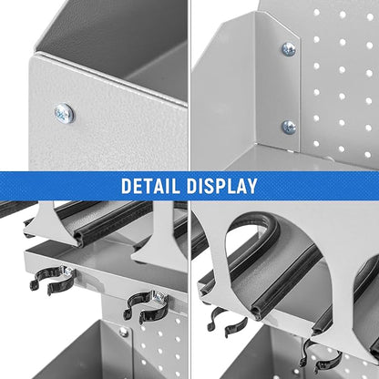 AA Products P-SH-Power Tool Organizer Wall Mount Designed for 16''D Van Shelving Storage, Three Layer 16" W Steel Power Tool Charging Station Organizer