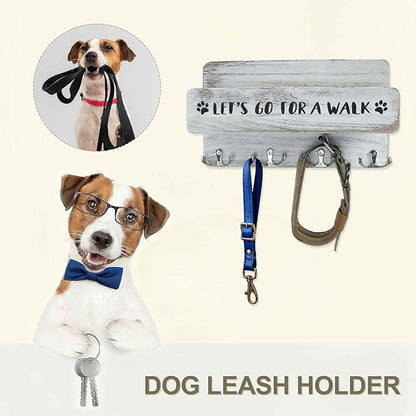 Dog Leash Holder for Wall, Convenient Storage Dog Leash Hook, Keep Leashes Organized, White