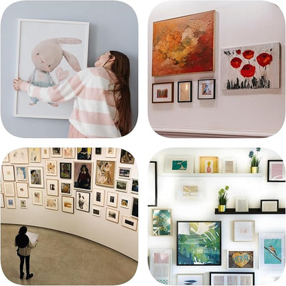 251Pcs Picture Hanging Kit, Include 50 Sawtooth Picture Hangers, 50 D Rings, 150 Screws and Bubble Level, Heavy Duty Picture Frame Hanging Hardware for Wall Artworks Frame Canvas Mounting