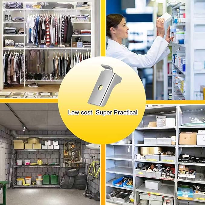 30pcs Shelf Clips,Adjustable Steel Pilaster Shelf Clip Support,for Shelf Pilaters Adjustable Shelving System DIY Cabinet Bookshelf Sheving,Plug-and-Play, Easy to Adjust, no Tools Required
