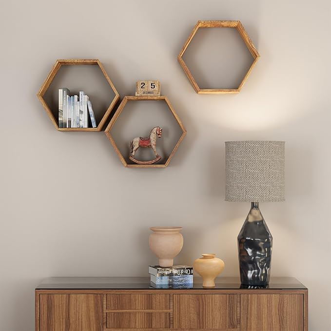 BATODA Floating Shelf Bracket (8 pcs) - Blind Shelf Supports - Silver Hidden Brackets for Floating Wood Shelves – Great Invisible Support for Thin Shelf – Shelving Mounting Hardware Included (Pack 8)
