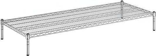 24" x 60" x 8" Chrome Wire Storage Shelf, Dunnage Rack, Commercial 1 Tier Small Shelf